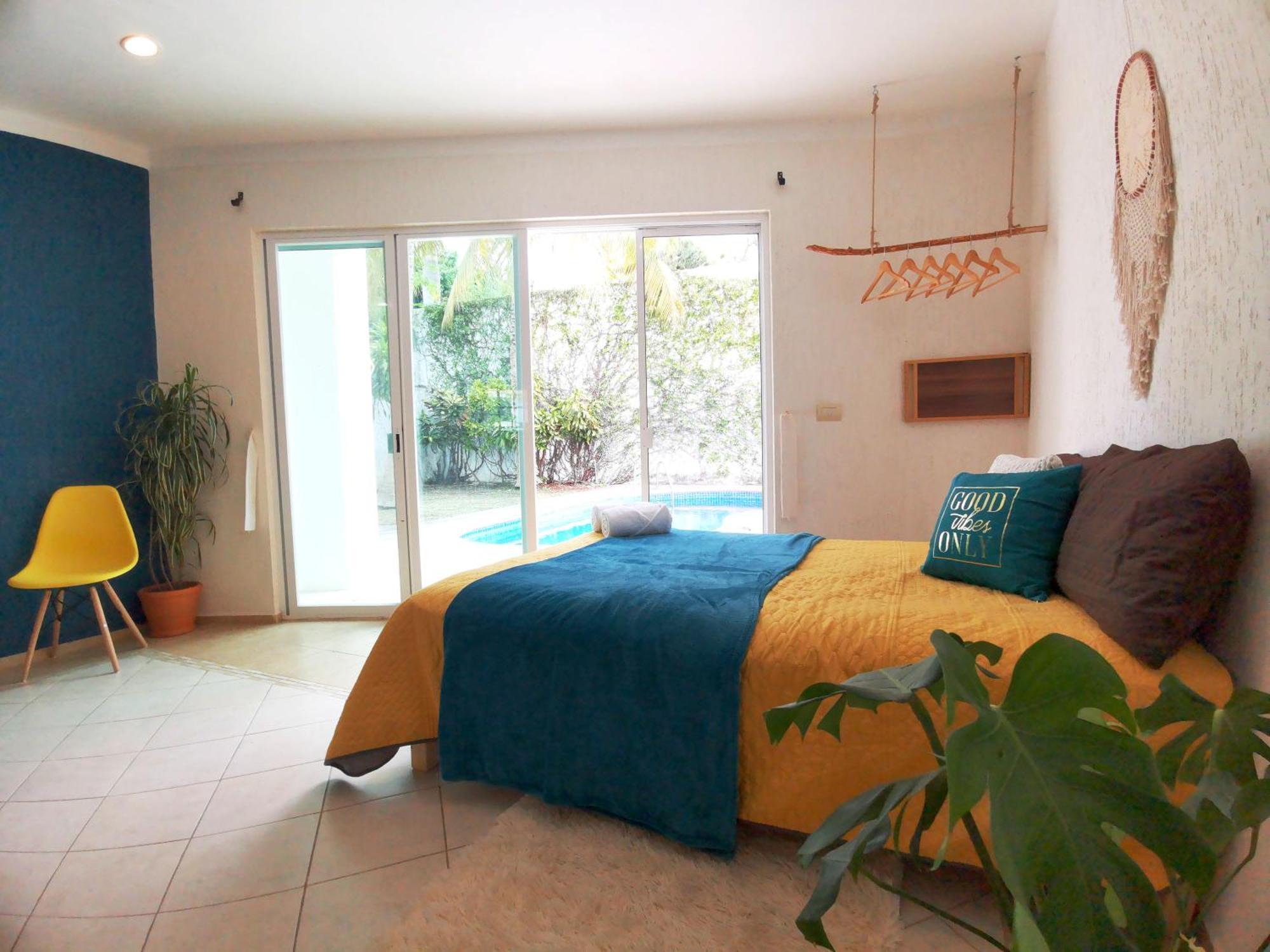Beautiful & Cozy Near Beach Apartment Pool & Kingsize Bed Κανκούν Δωμάτιο φωτογραφία